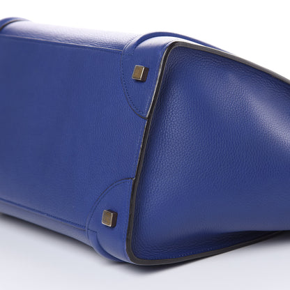 Celine Drummed Calfskin Mini Luggage Indigo 10 of 21