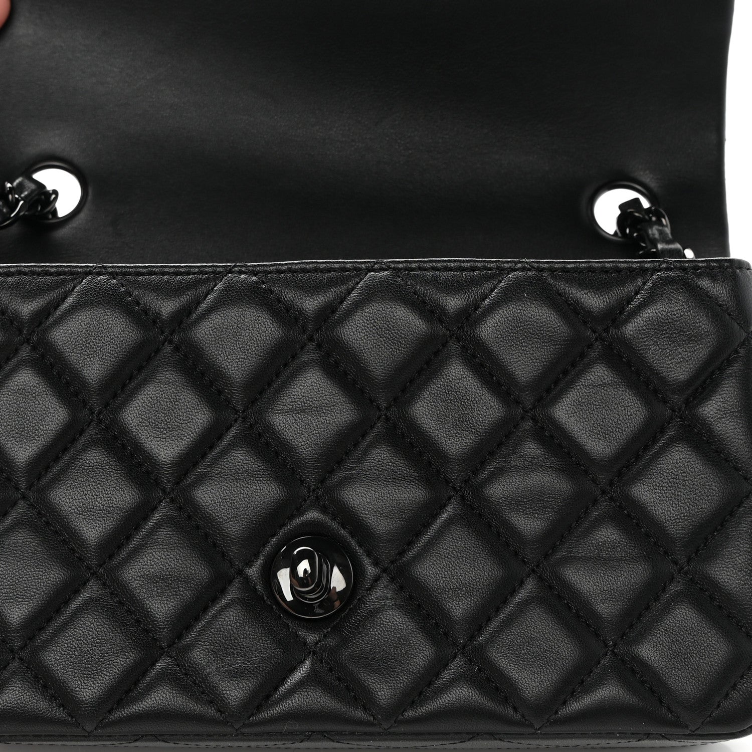 Chanel Lambskin Quilted Mini Rectangular Flap So Black 11 of 13