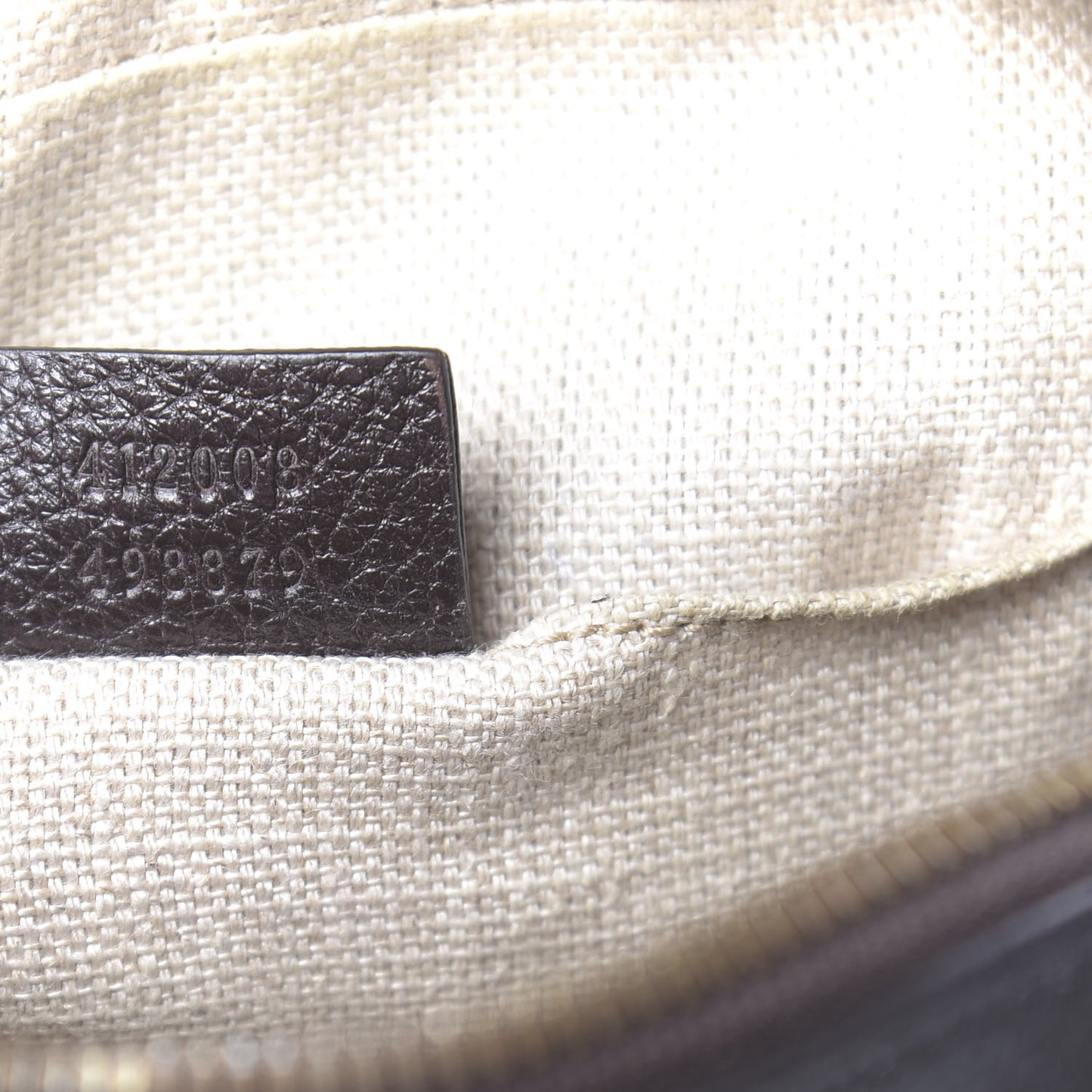 Textured Calfskin Web Small Webby Bee Shoulder Bag Brown Coffee