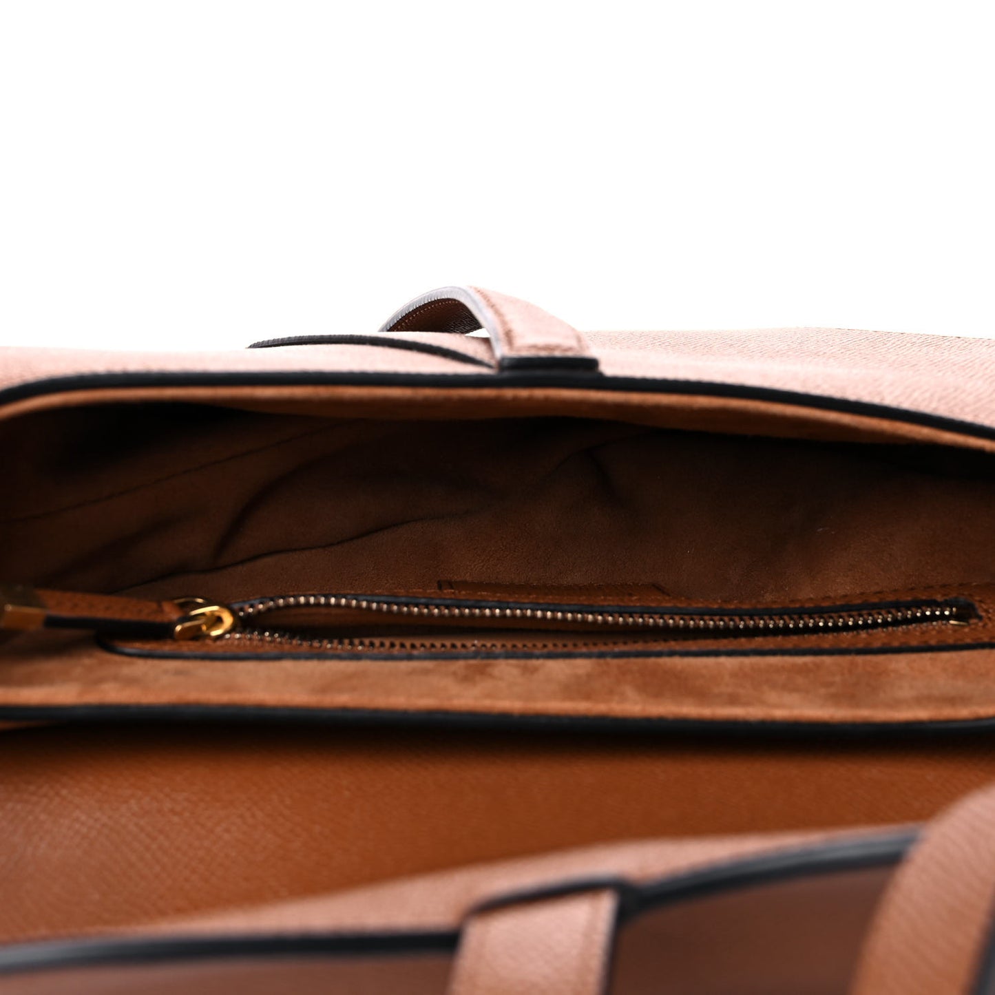 Grained Calfskin Saddle Bag Camello