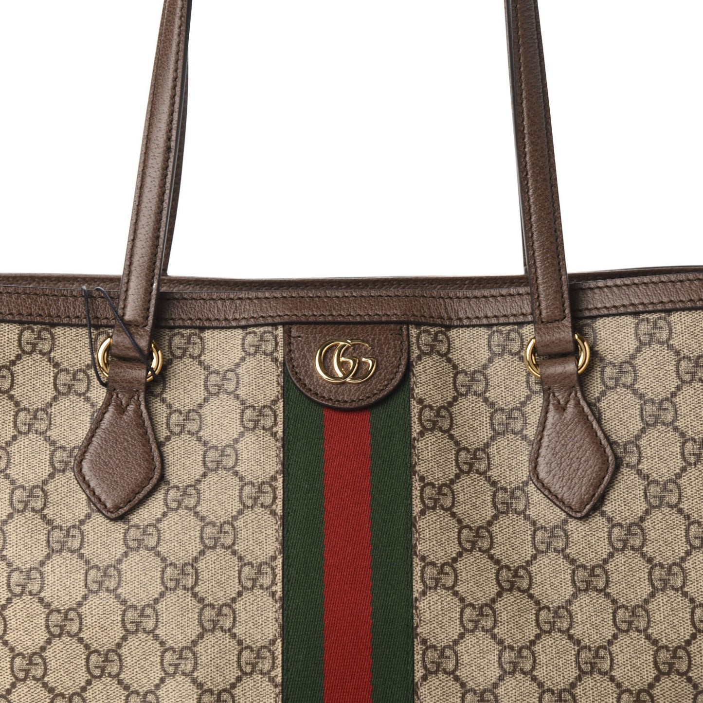 GG Supreme Monogram Medium Ophidia Shopping Tote Brown