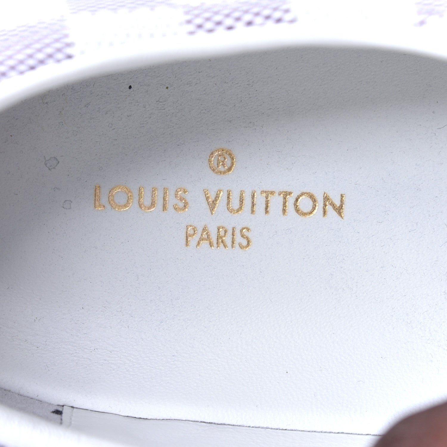 Louis Vuitton Damier Azur Mens Sneakers 8.5 White 9 of 10
