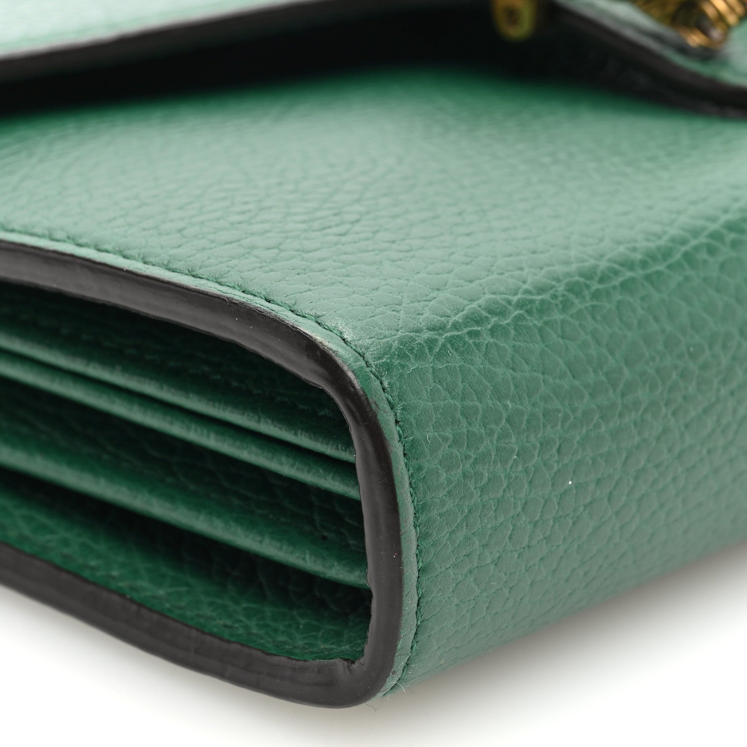 Gucci Calfskin Mini Dionysus Chain Wallet Emerald 9 of 10