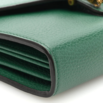 Gucci Calfskin Mini Dionysus Chain Wallet Emerald 9 of 10