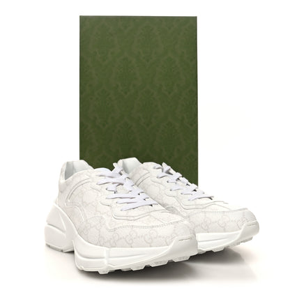 Gucci GG Supreme Monogram Womens Rhyton Sneakers 39 White 9 of 9