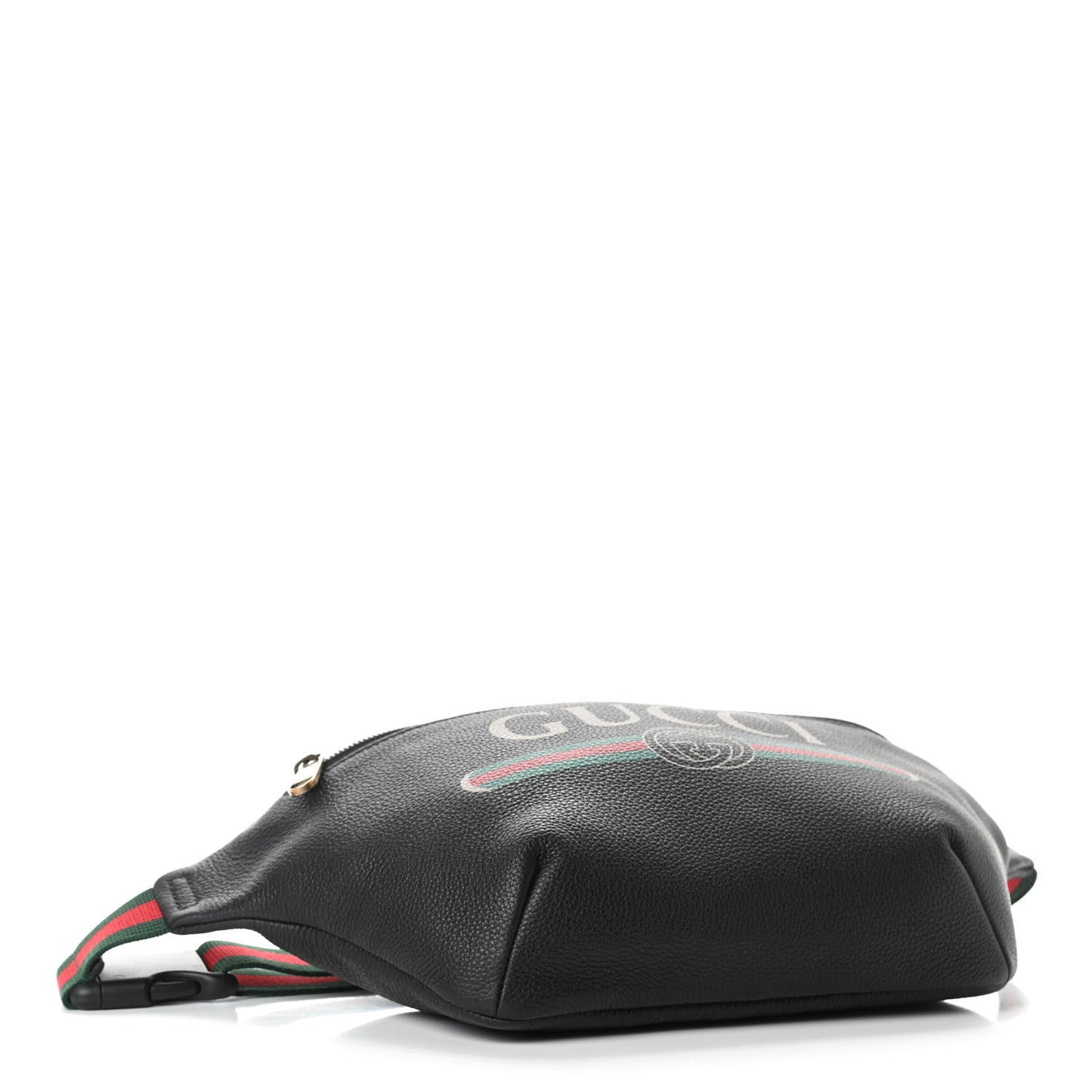Grained Calfskin Logo Belt Bag Black