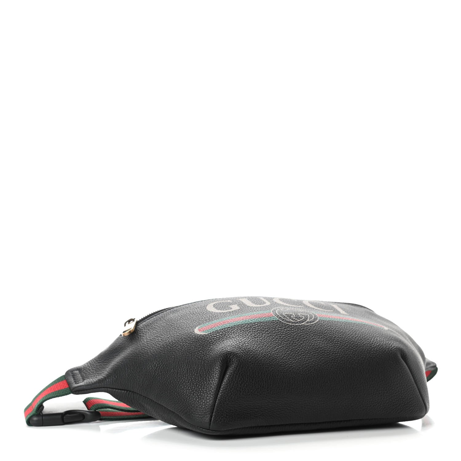 Gucci Grained Calfskin Logo Belt Bag Black 3 of 8