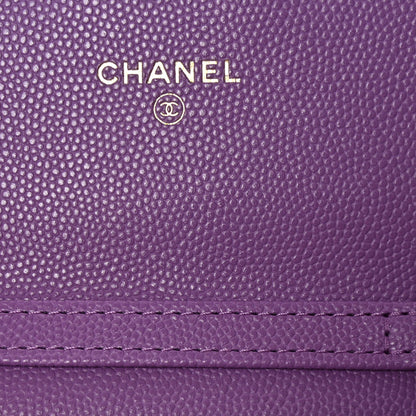 Chanel Caviar Quilted Mini Chain Bag Purple 6 of 11