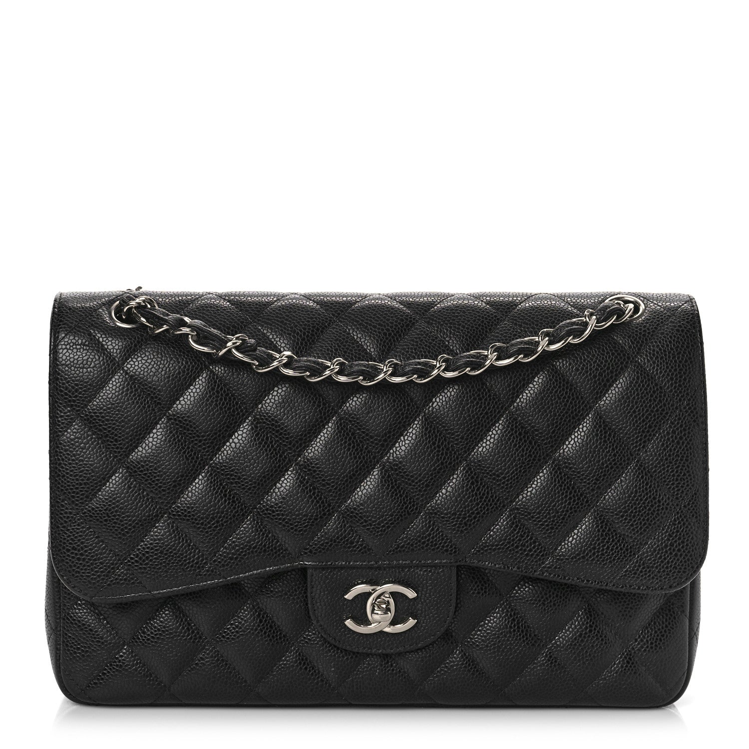 Chanel Caviar Quilted Jumbo Double Flap Black 1 of 9