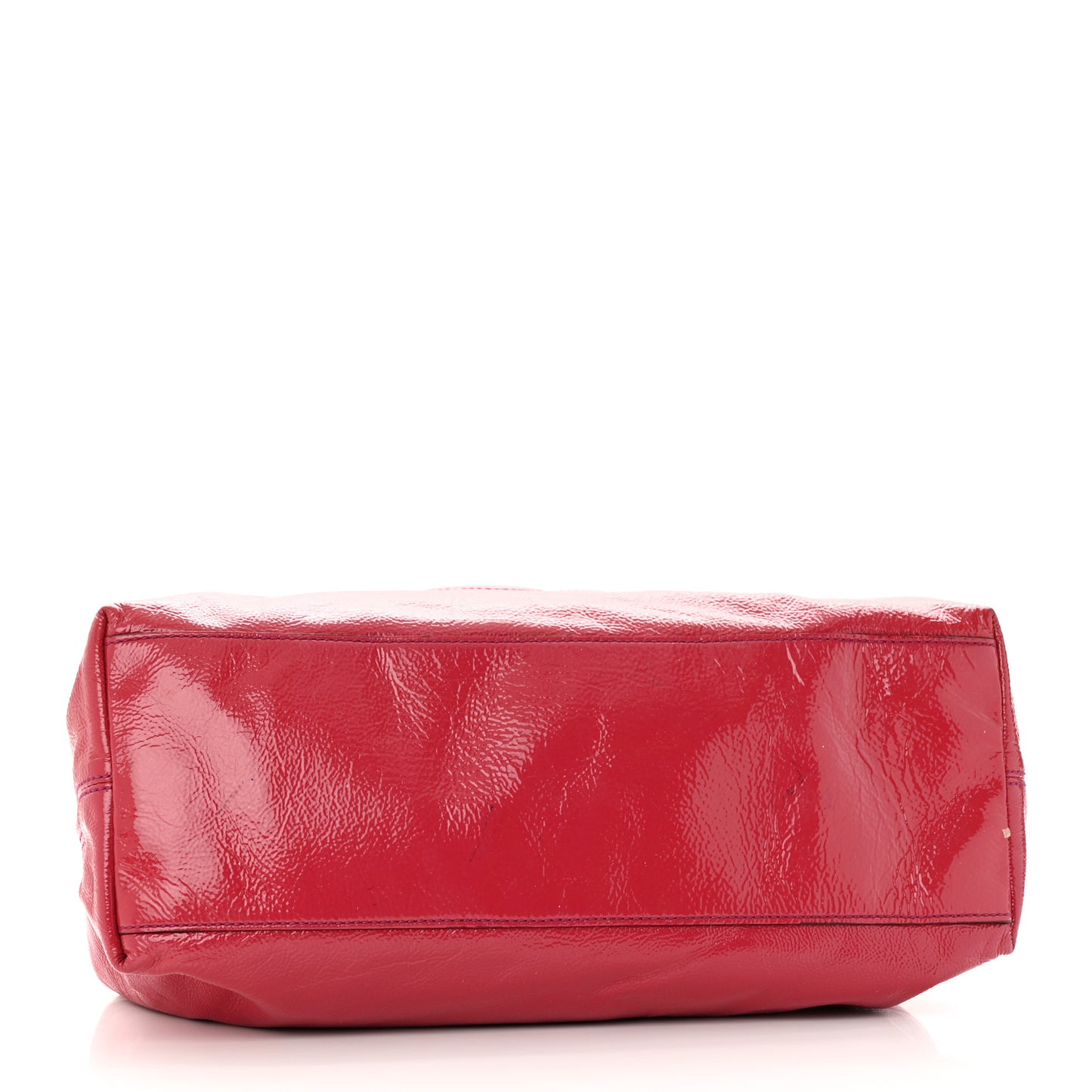 Vernice Naplack Medium Soho Chain Shoulder Bag Bright Bouganville