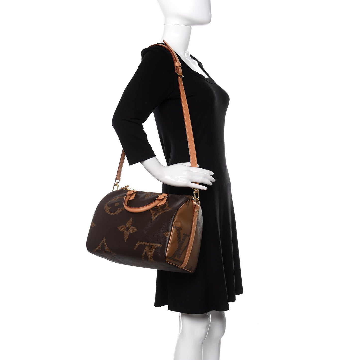 Reverse Monogram Giant Speedy Bandouliere 30