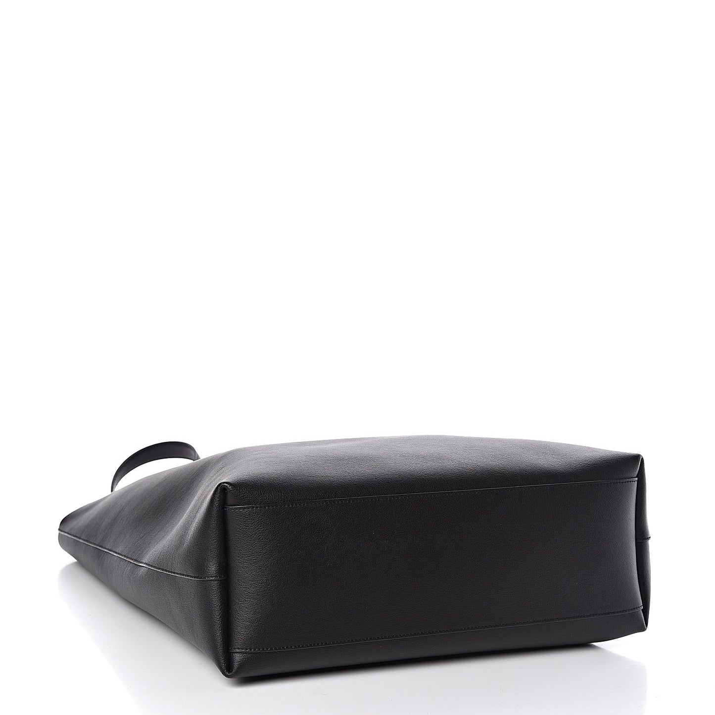 Calfskin Bold Shopping Tote Black