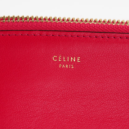 Celine Lambskin Large Trio Crossbody Bag Fuchsia 5 of 8