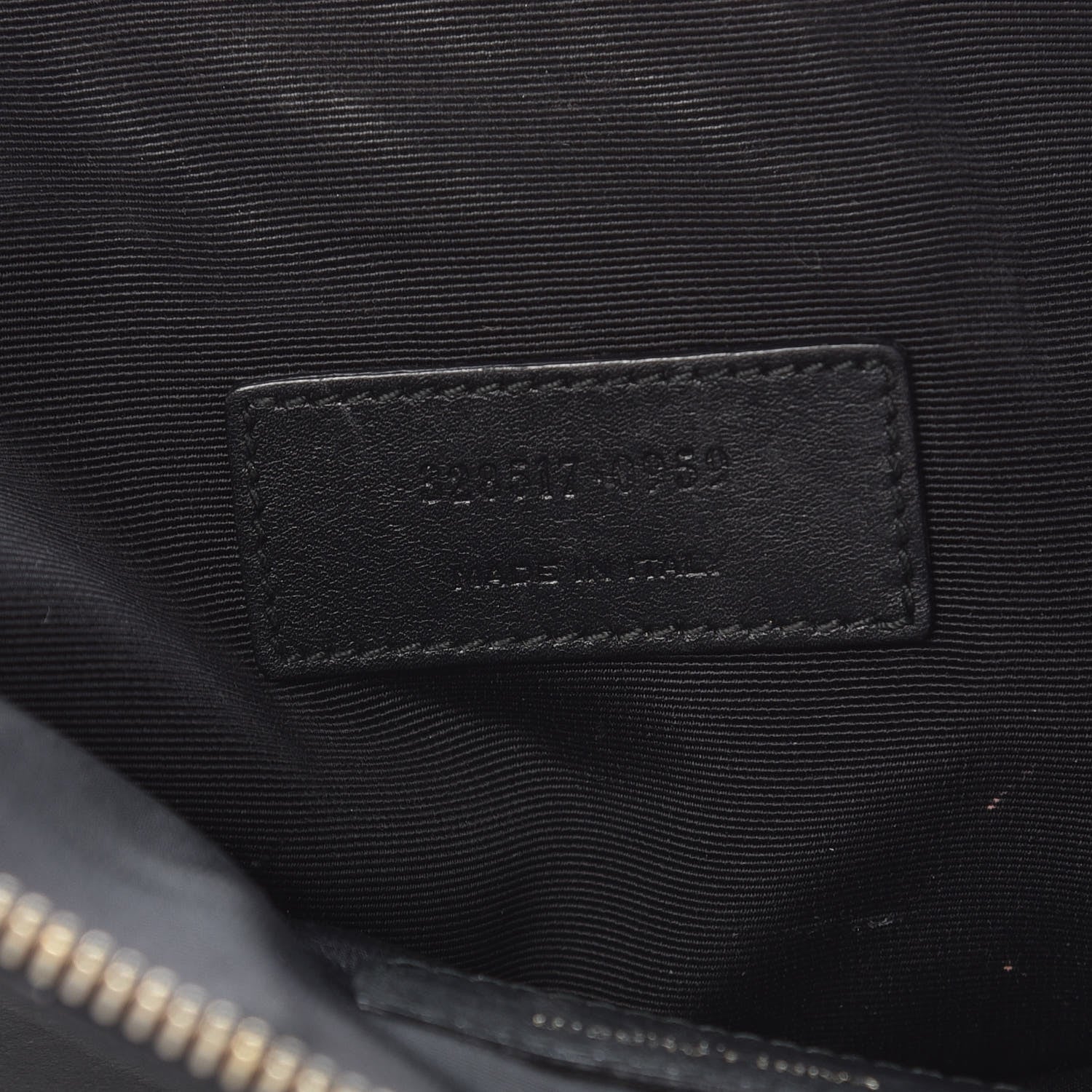 Saint Laurent Calfskin Zipped Clutch Black 7 of 17