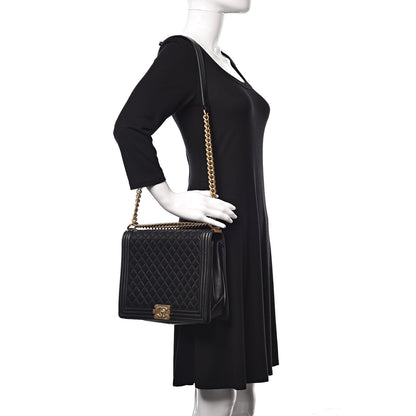 Chanel Lambskin Quilted Large Boy Flap Black 2 of 9