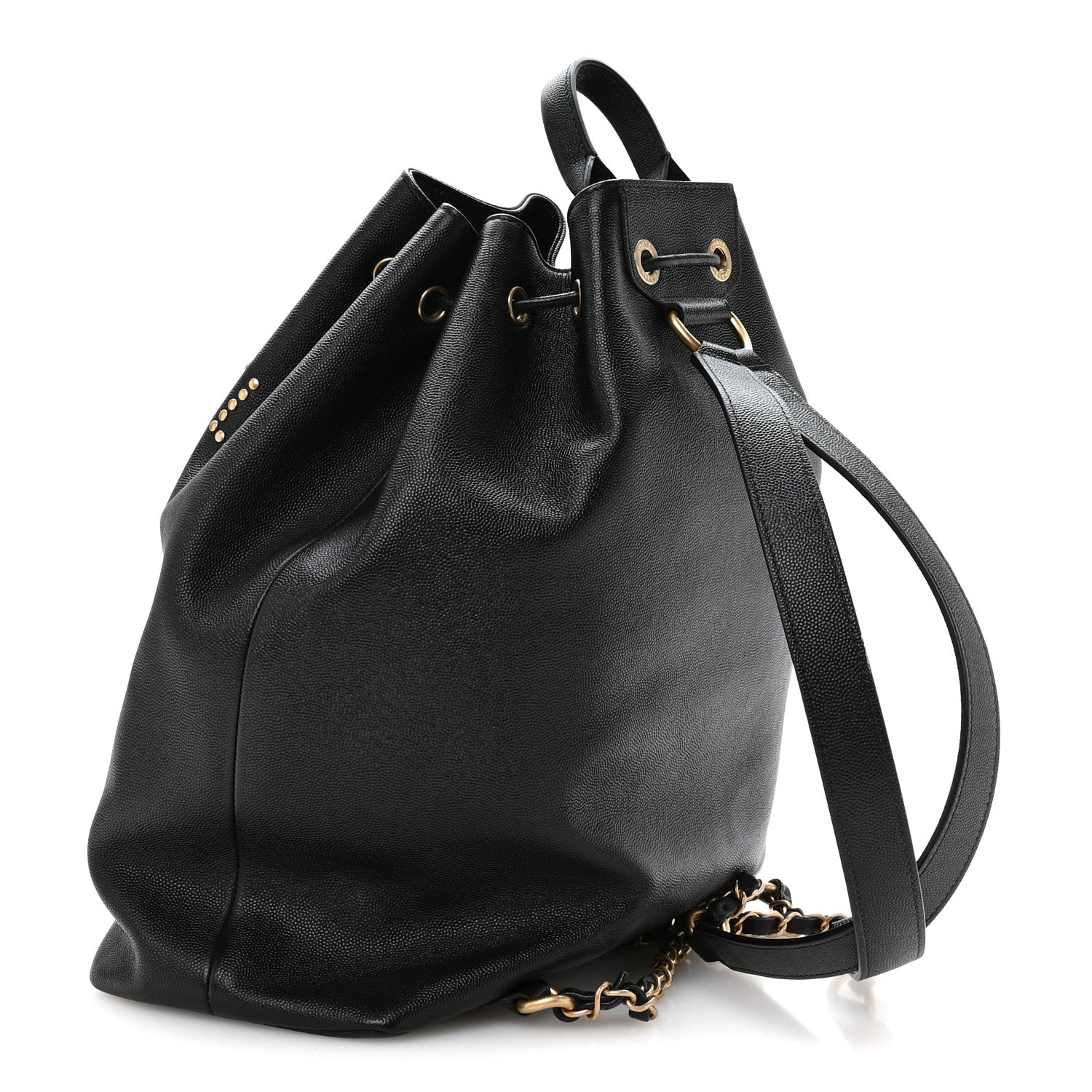 Chanel Caviar Deauville Drawstring Backpack Black 2 of 9