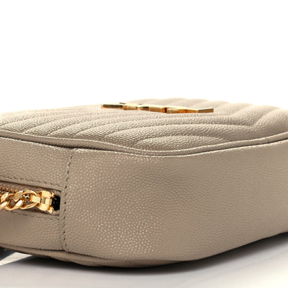 Saint Laurent Grain De Poudre Matelasse Monogram Mini Lou Camera Bag Dark Beige 9 of 10