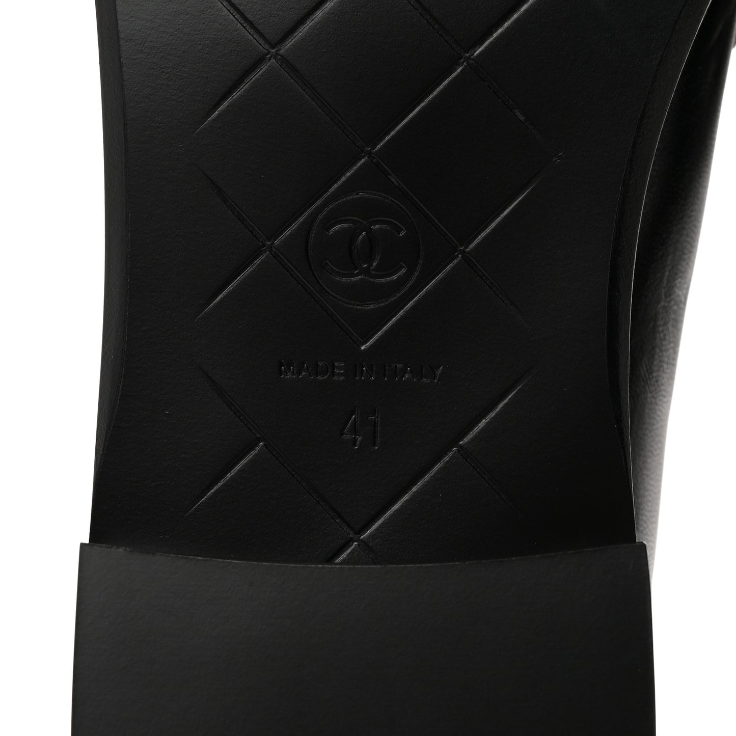 Lambskin Quilted CC Turnlock Loafers 41 Black