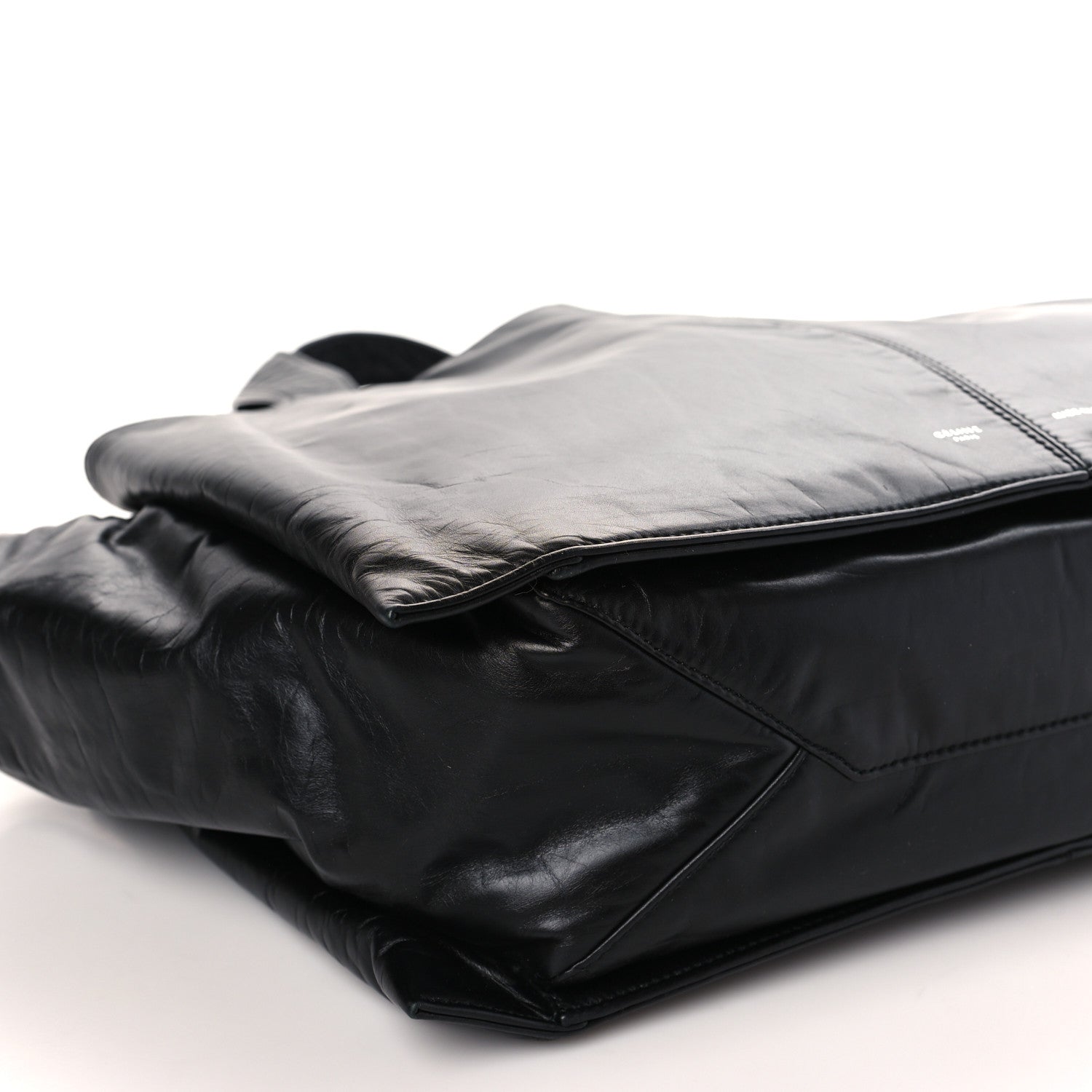 Celine Paperweight Calfskin Medium Tri-Fold Bag Black 8 of 9