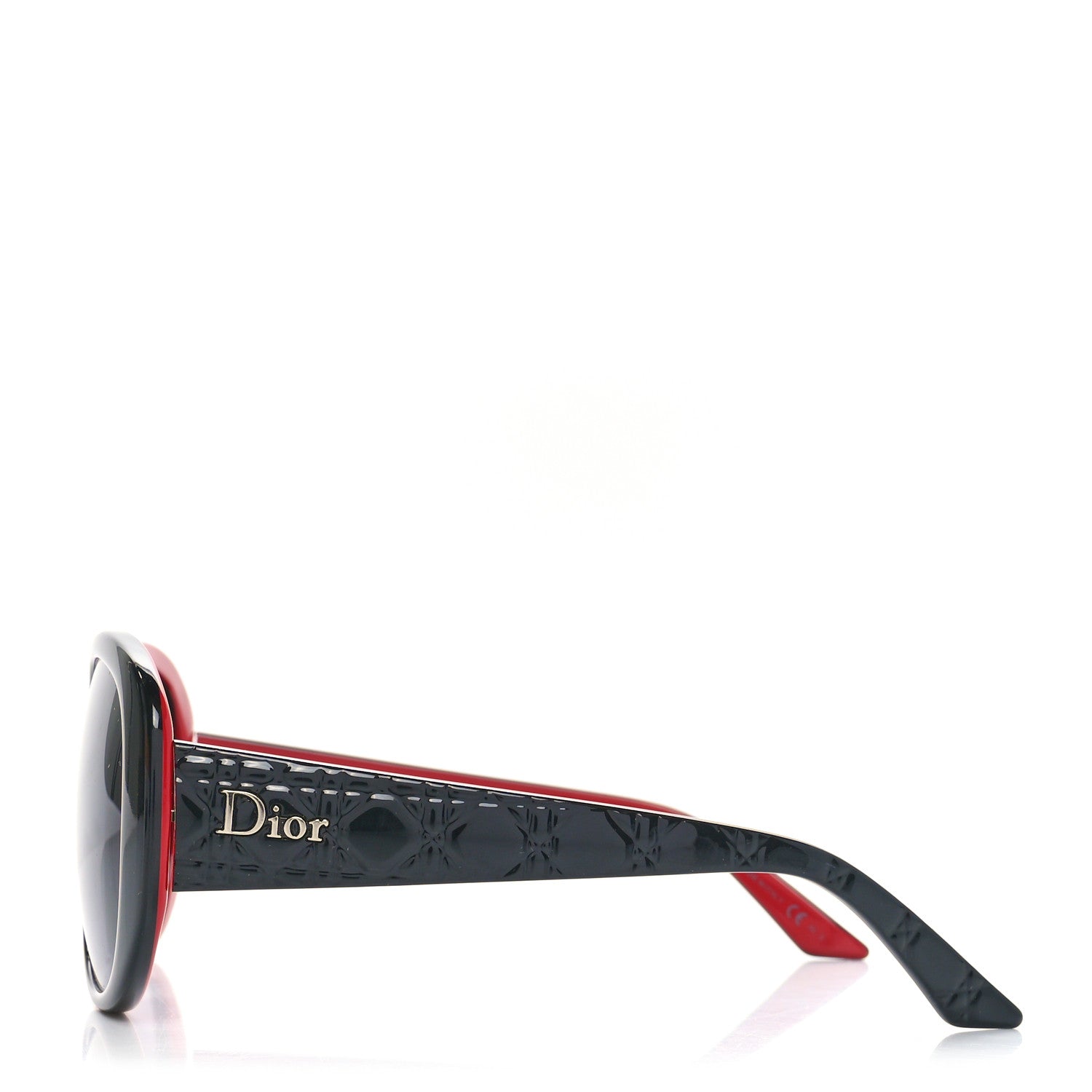 Christian Dior Resin Cannage Lady In Dior 1 F Sunglasses Black Red 3 of 8