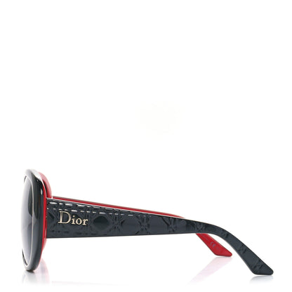 Christian Dior Resin Cannage Lady In Dior 1 F Sunglasses Black Red 3 of 8