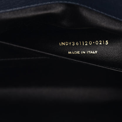 Saint Laurent Calfskin Monogram Large Belle De Jour Clutch Navy 8 of 8