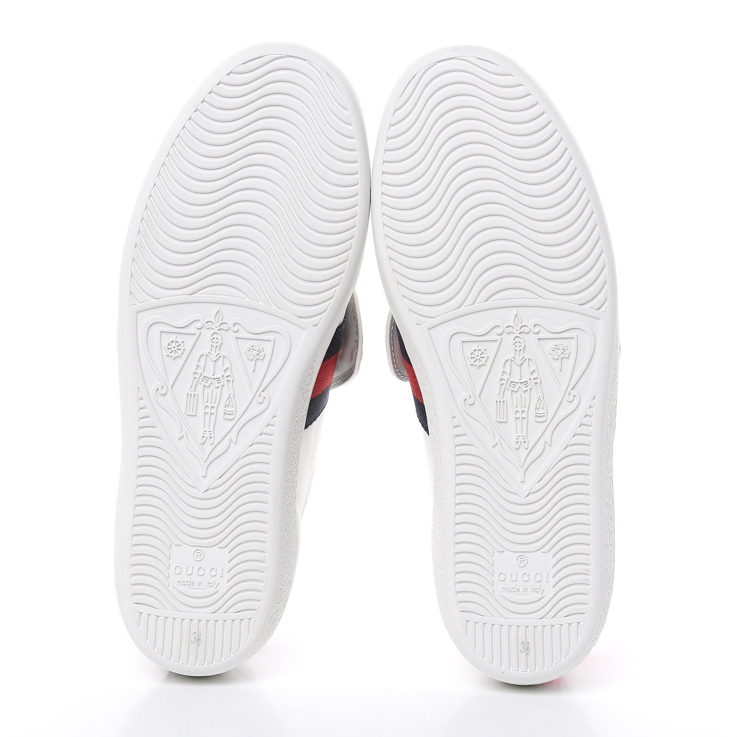 Gucci Calfskin Ayers Web Blind for Love Embroidered Womens Ace Sneakers 36 White 5 of 9