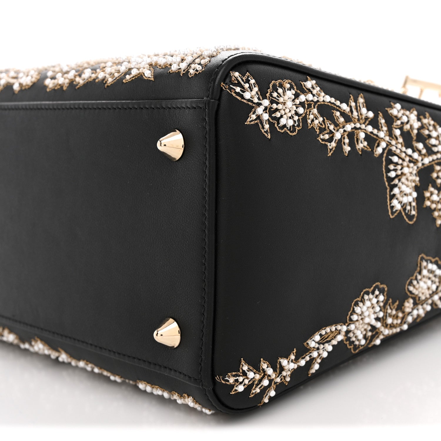 Christian Dior Calfskin Beaded Embroidered Ramage Butterfly Medium