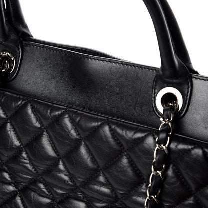Chanel Aged Calfskin Quilted Be CC Tote Black 18 of 19