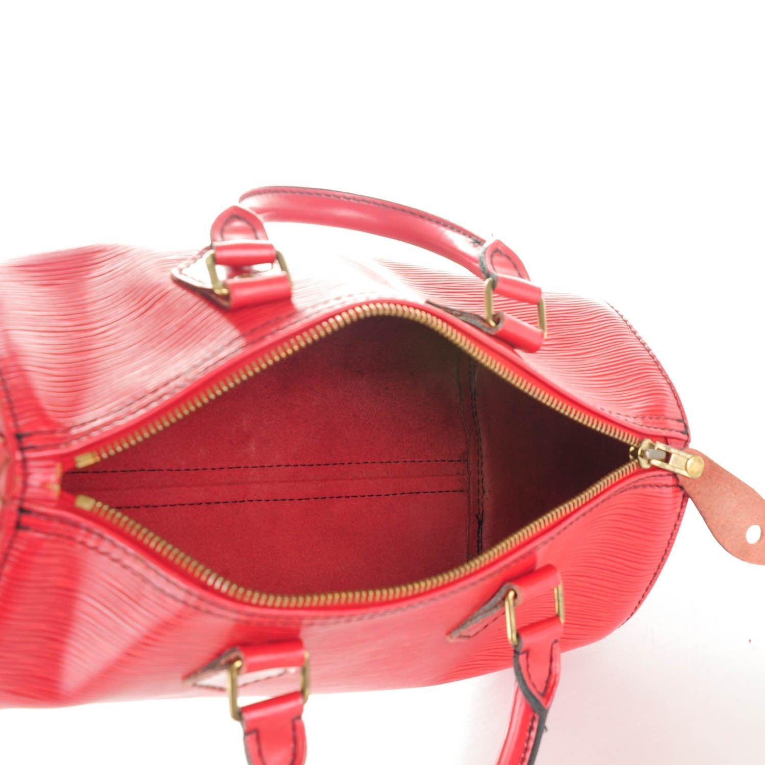 Louis Vuitton Epi Speedy 25 Castillan Red 5 of 12