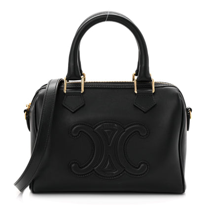 Celine Smooth Calfskin Triomphe Small Boston Bag Black 1 of 11