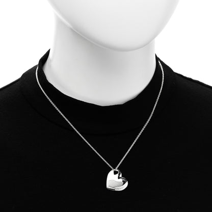 Tiffany Sterling Silver Heart Cutout Pendant Necklace 2 of 6