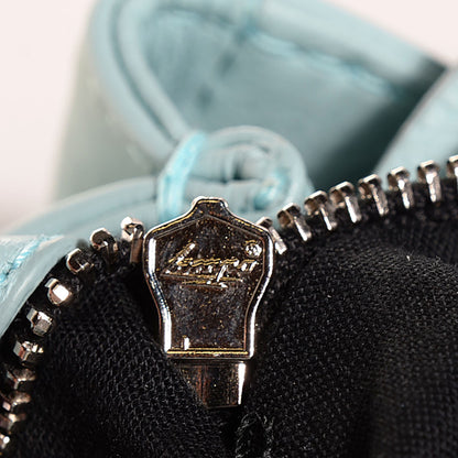 Balenciaga Matte Goatskin Rubber Covered Classic Hardware Envelope Clutch Bleu Layette 7 of 8