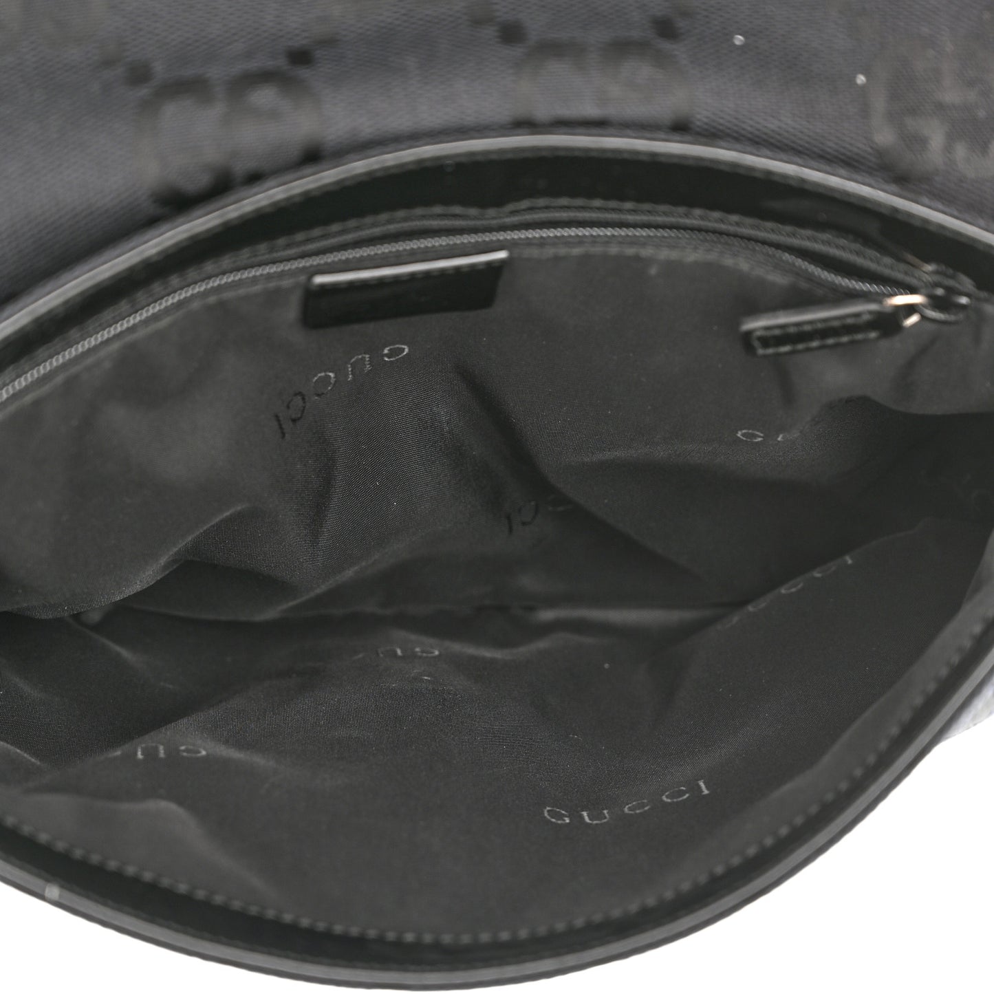 Patent Jumbo Monogram Canvas Shoulder Bag Black