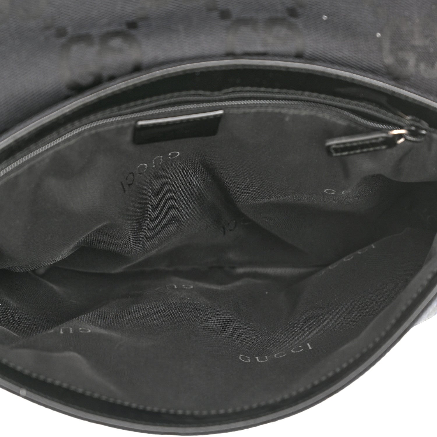 Gucci Patent Jumbo Monogram Canvas Shoulder Bag Black 5 of 12
