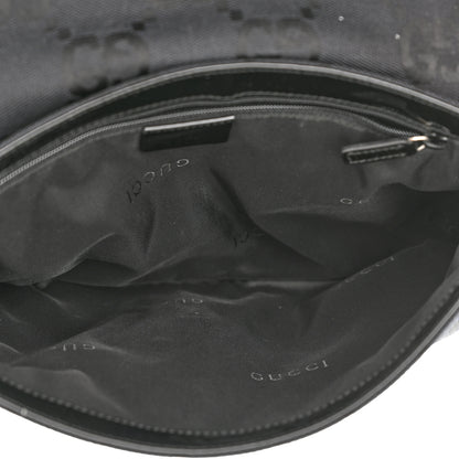 Gucci Patent Jumbo Monogram Canvas Shoulder Bag Black 5 of 12