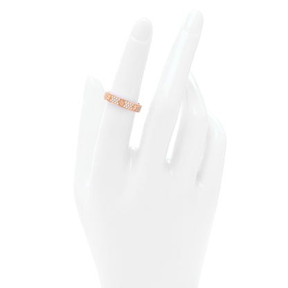 Cartier 18K Pink Gold Diamond 4mm LOVE Wedding Paved Band Ring 52 6 2 of 5