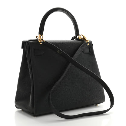 Hermes Togo Kelly Retourne 28 Black 3 of 11