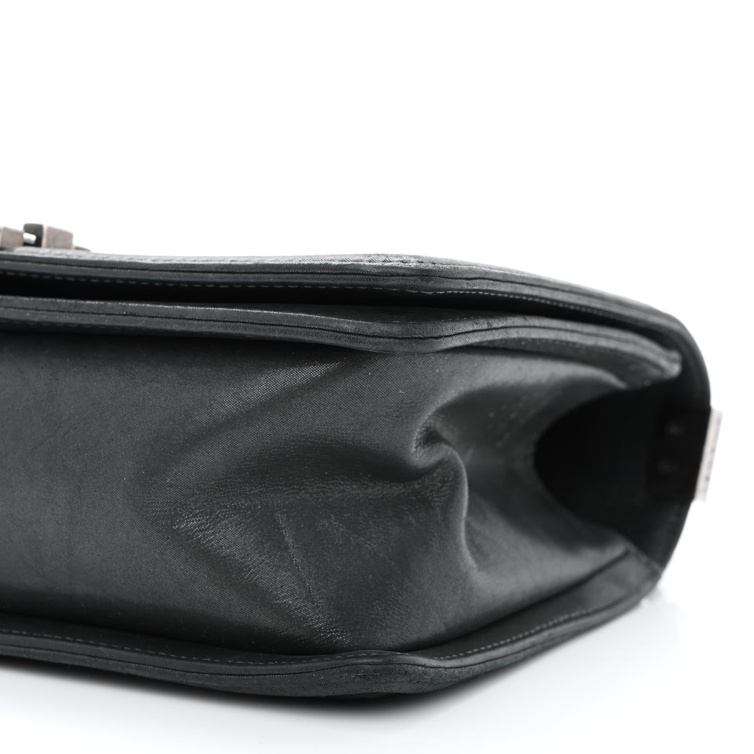 Chanel Iridescent Calfskin Embellished Double Stitch Medium Boy Flap Black 10 of 11