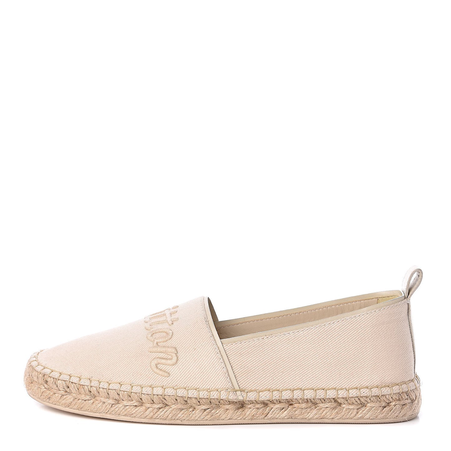 Canvas Waterfall Espadrille Flats 38 Ecru