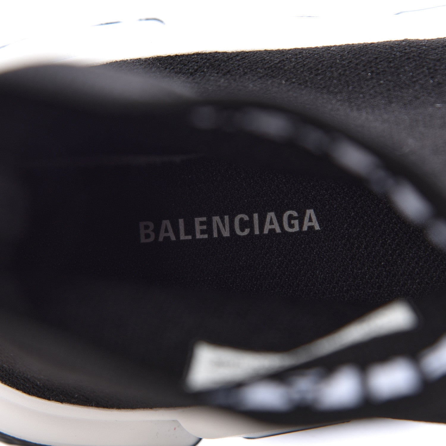 Balenciaga Neoprene Knit Womens Hi Speed Sneakers 38 Black White 7 of 9