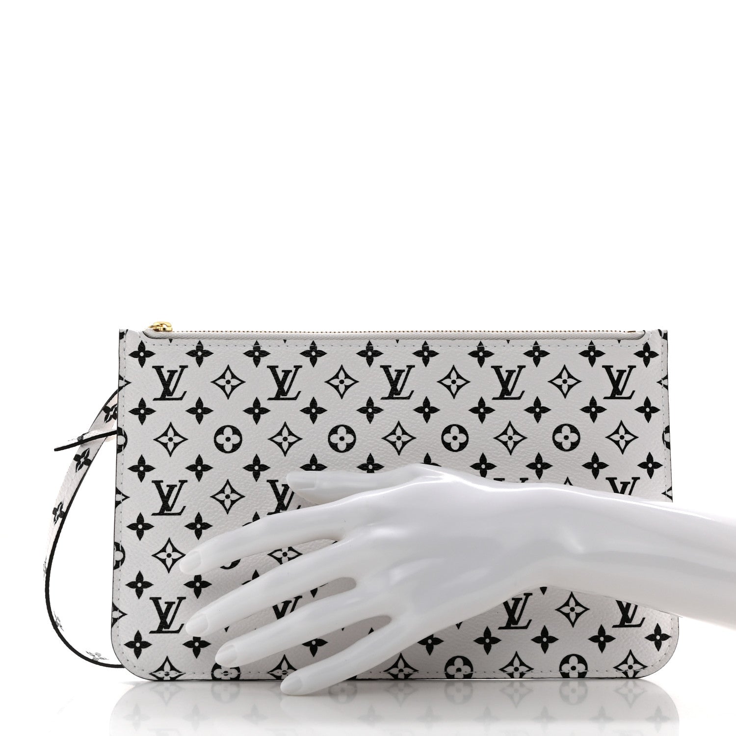 Louis Vuitton Monogram Giant Neverfull MM GM Pochette White 2 of 7