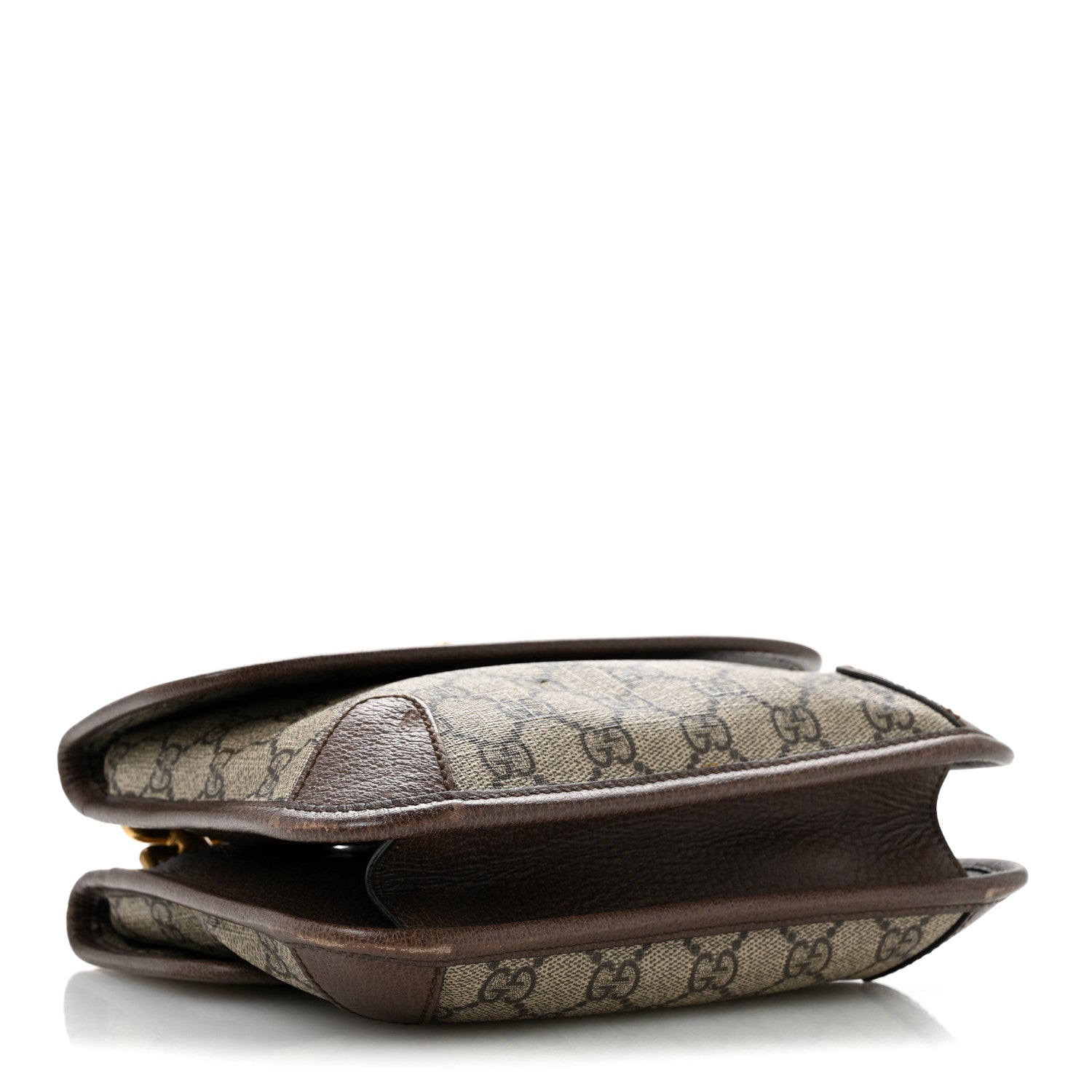 Gucci GG Supreme Monogram Web Small Neo Vintage Double Flap Messenger Bag Beige New Acero 4 of 12