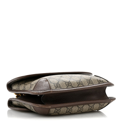 Gucci GG Supreme Monogram Web Small Neo Vintage Double Flap Messenger Bag Beige New Acero 4 of 12