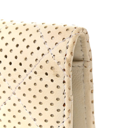 Chanel Lambskin Perforated Yen Wallet White 12 of 13