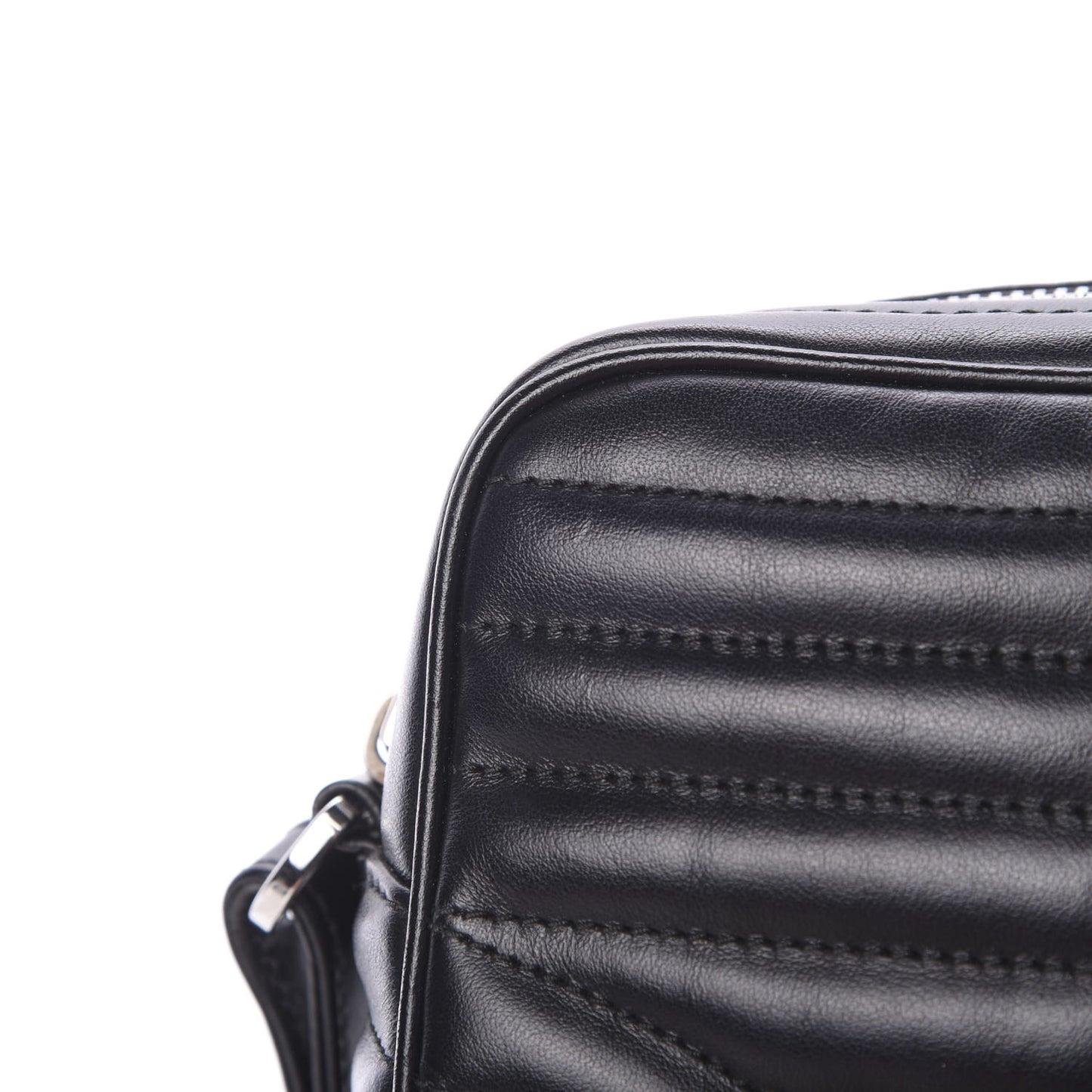 Soft Calfskin Diagramme Crossbody Bag Black