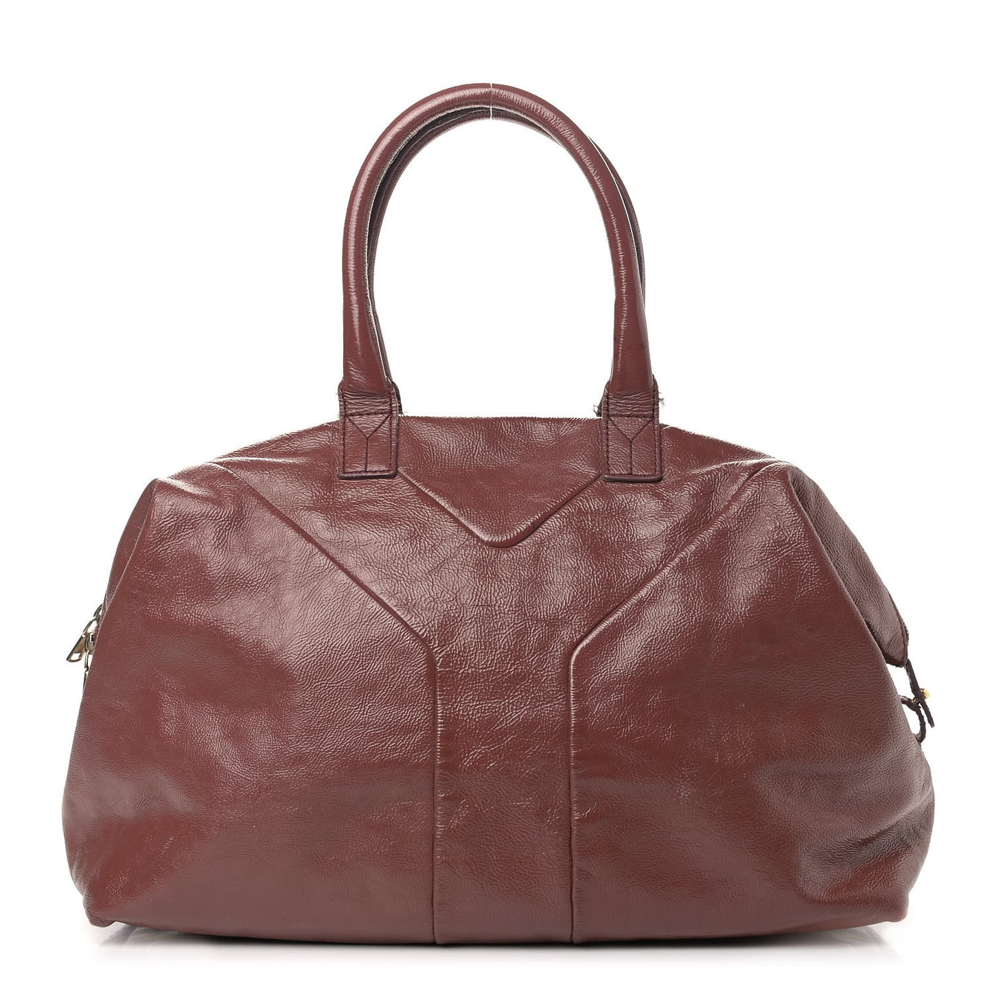 Textured Patent Medium Easy Sac Dark Red