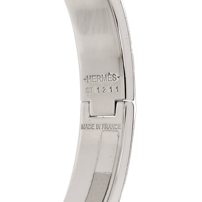 Hermes Enamel Narrow Clic Clac H Bracelet Rose Dragee 4 of 5