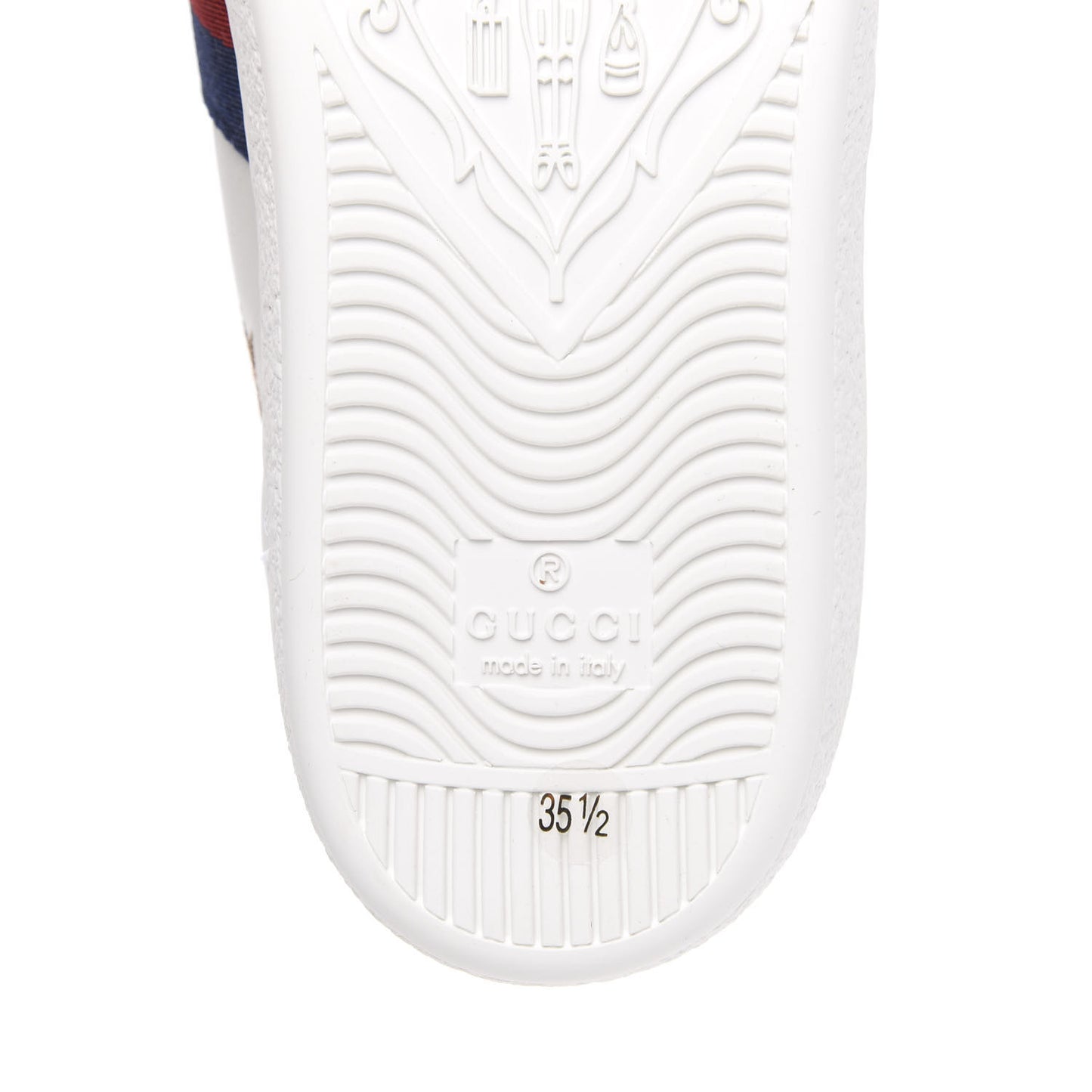 Calfskin Bee Star Embroidered Sylvie Web Ace Sneakers 35.5 White