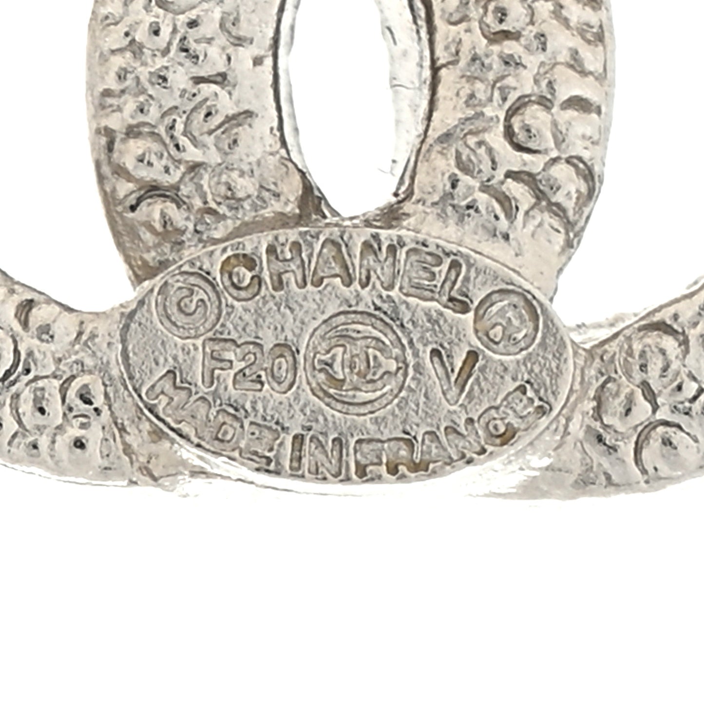Crystal CC Earrings Silver